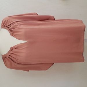 Velvet blouse, women's. Dusty mauve color, sz small